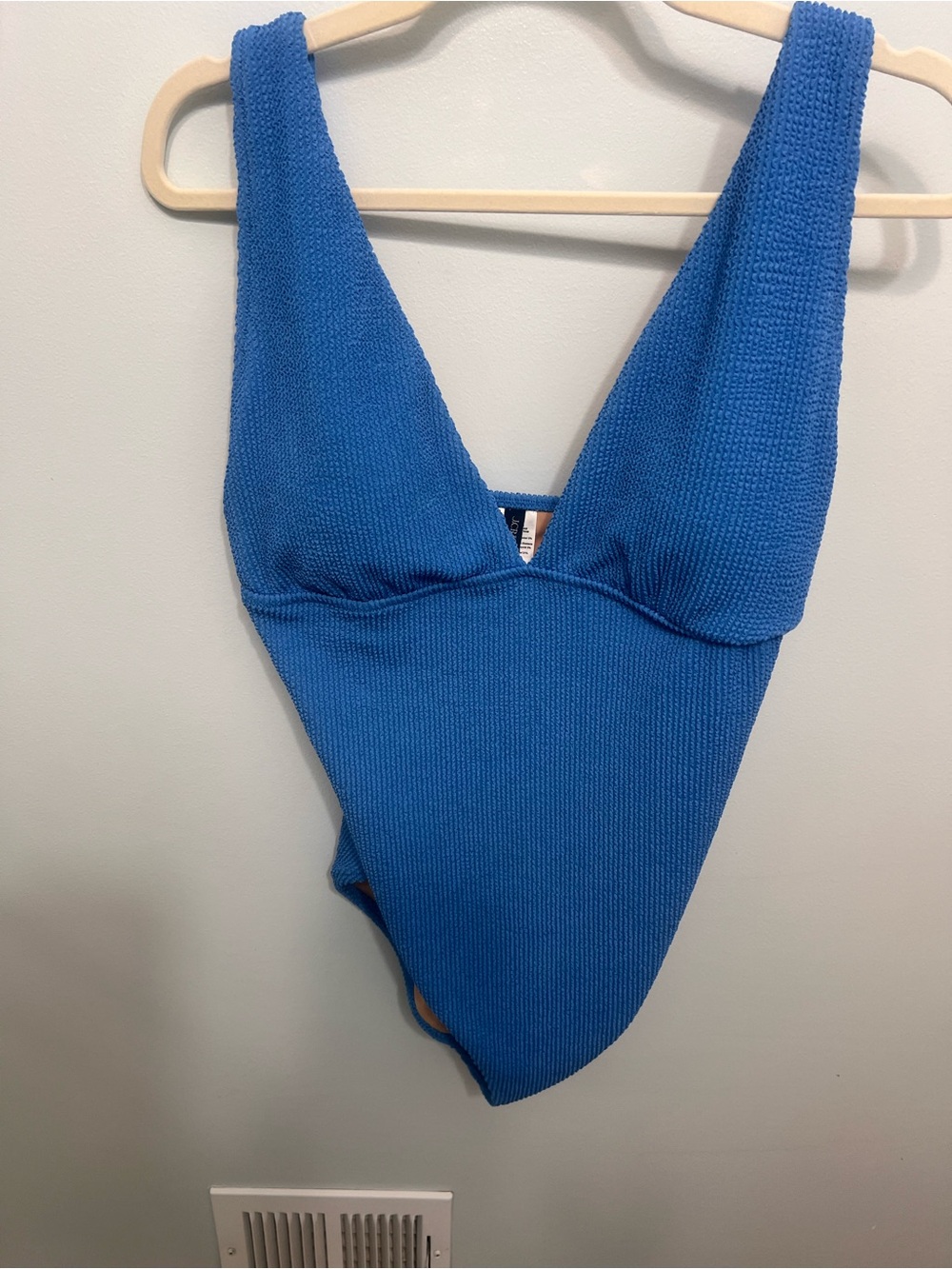 Jcrew Electric Blue Ribbed One-Piece Swimsuit - Picture 2 of 4